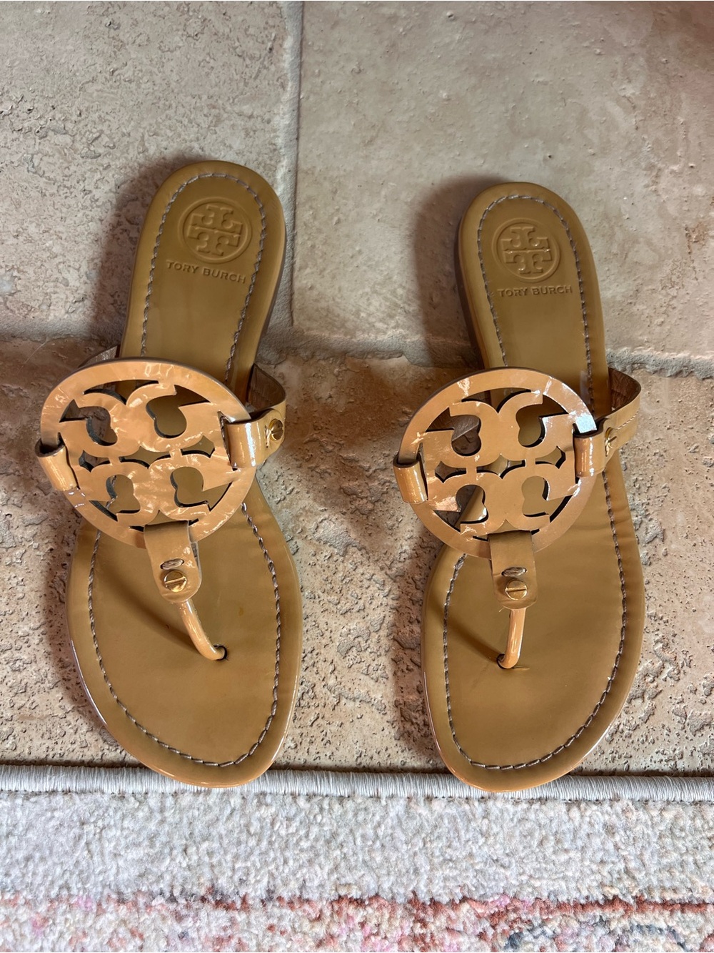 Tory Burch Miller Logo Thong Sandals